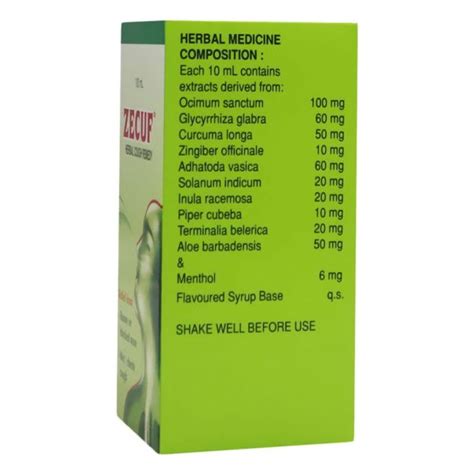 Zecuf Herbal Cough Remedy 100 Ml Price Uses Side Effects