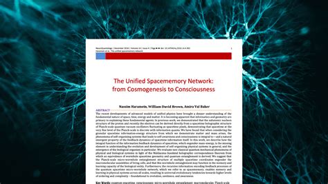 The Unified Spacememory Network From Cosmogenesis To Consciousness The International Space