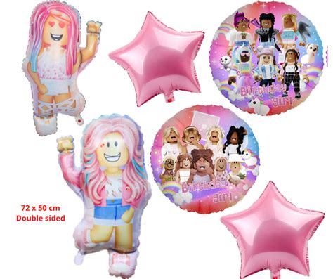 Girls Roblox Gamer Balloon Maria S Party Balloon Decoration