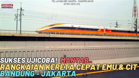 Ketemu KERETA CEPAT CIT Kereta Inspeksi UJICOBA Lintas Bandung