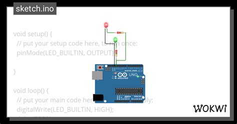 Belajar Arduino Led 01 Wokwi ESP32 STM32 Arduino Simulator