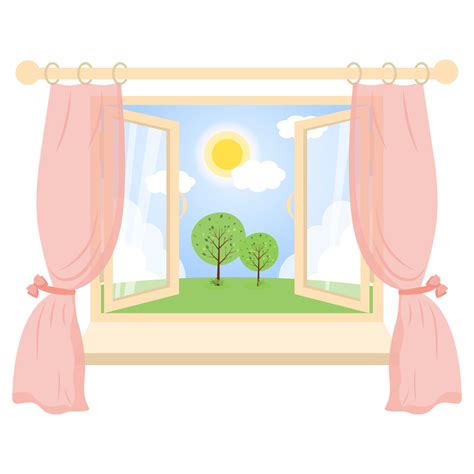 Open Window Vector Clipart