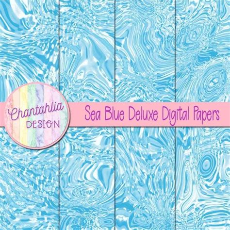 Free Digital Papers Featuring Sea Blue Deluxe Designs