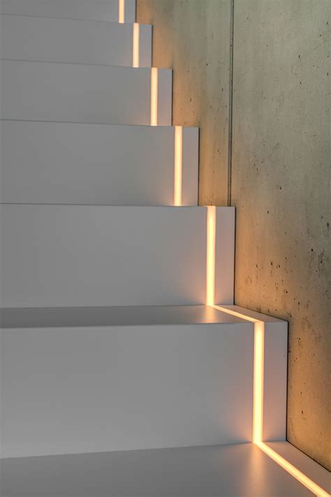 Faltwerktreppe Gerade Mit LED Beleuchtung Stockwerk Treppen