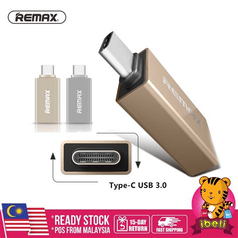 Remax Ra Otg Usb To Type C Adapter Shopee Malaysia