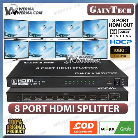 HDMI SPLITTER 8 PORT V 1 4 1080P GAINTECH Lazada Indonesia