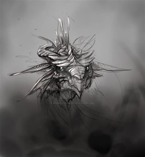 Grayscale Dragon By Azurehyozanryu On Deviantart