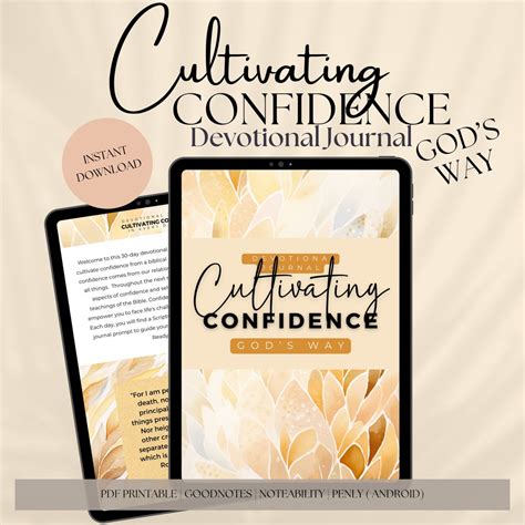 Christian Journal, Printable Devotional Journal, Cultivating Confidence ...