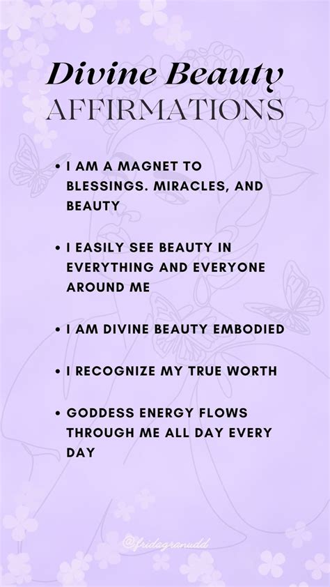 Self Love Affirmations Affirmations For Beauty Inner Goddess And