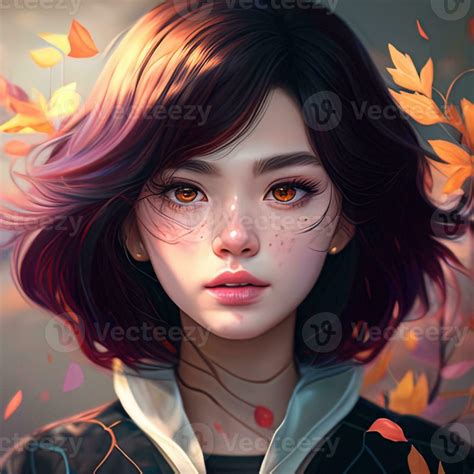 Asian girl anime avatar. Ai art 29796022 Stock Photo at Vecteezy