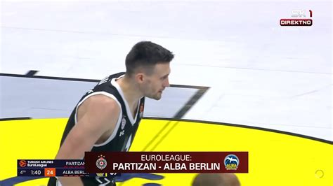 Aleksa Avramovi Svi Poeni U Pobedi Partizana Nad Albom Sport Klub