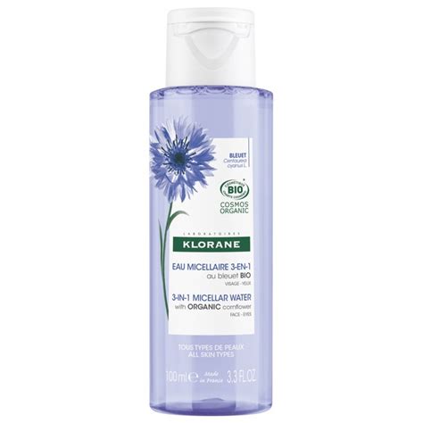 Klorane Eau Micellaire 3en1 Au Bleuet Bio 100 Ml