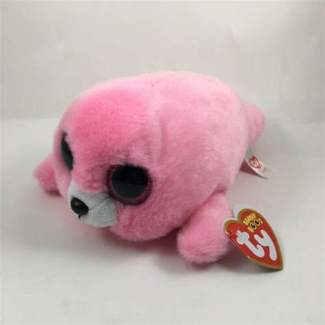 Ty Beanie Boos 6 Pierre Pink Seal Plush Stuffed Animal Toy Mwmts Ty