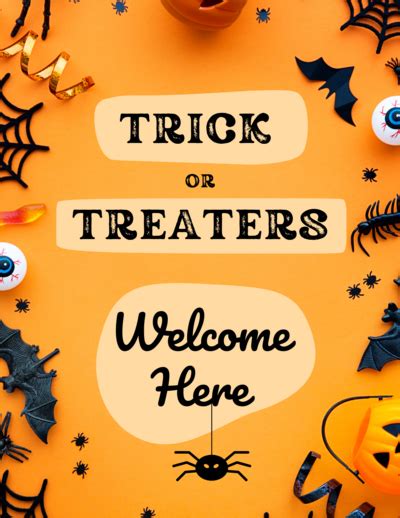 Free Printable Trick Or Treat Door Signs For Halloween