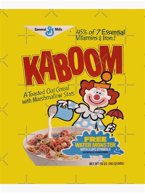 "Kaboom Cereal" Mounted Print for Sale by OffsetVinylFilm | Redbubble