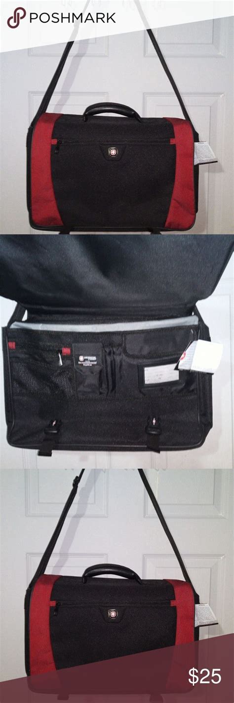 Swiss Gear Messenger/Laptop Bag | Bags, Laptop bag, Black and red