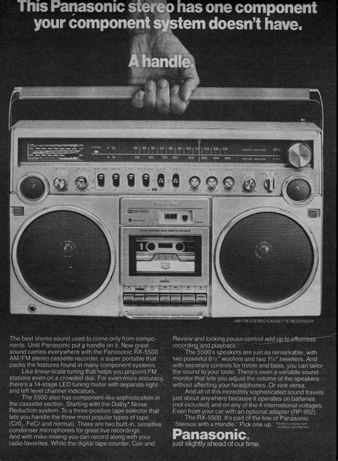 1979 Panasonic Model 5500 Boombox Vintage 80s Boomboxes Pinterest