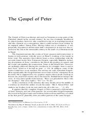 The Gospel of Peter: Rediscovered Text of Jesus' Passion | Course Hero