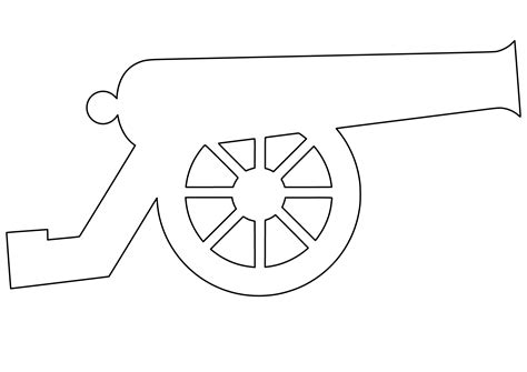 Shape of Cannon | Free Printable Papercraft Templates