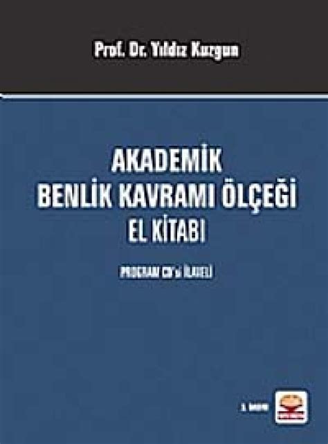 Akademik Benlik Kavramı Ölçeği El Kitabı CD li Amazon br