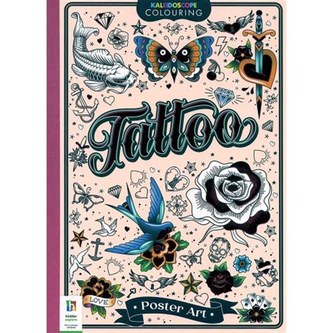 Kaleidoscope Colouring Tattoo Poster Art