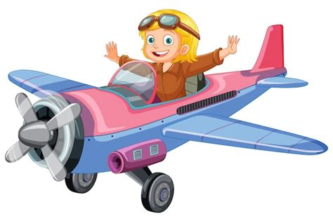 Free Vector | Female pilot flying jet plane