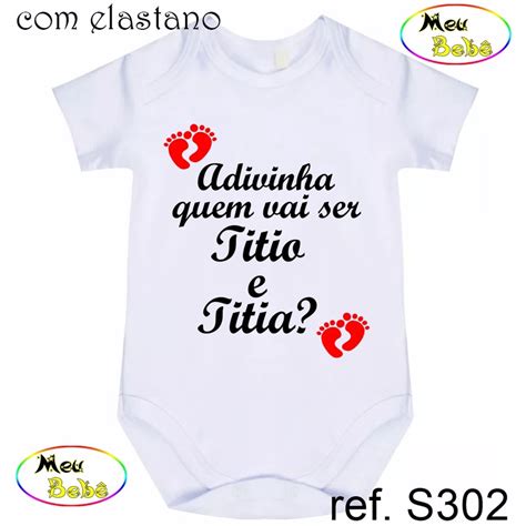 Body Beb Adivinha Quem Vai Ser Titio E Titia Ref S Shopee Brasil