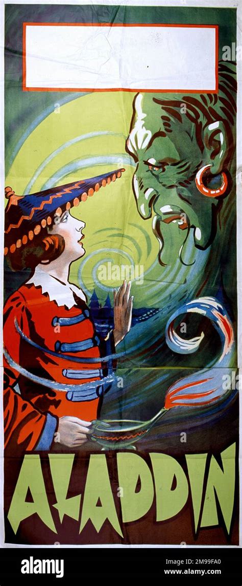 Pantomime Poster Aladdin Stock Photo Alamy