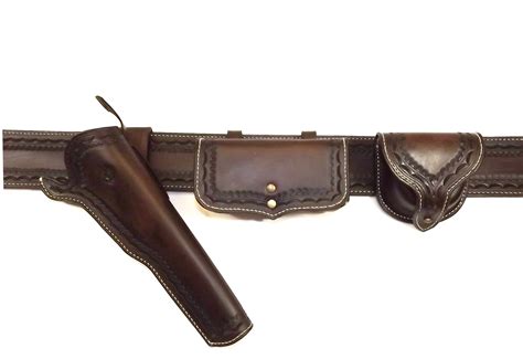 Black Powder Gun Belt With Holster And Pouches Custom Rig Etsy