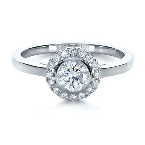 Custom Bezel Engagement Ring #1229 - Seattle Bellevue | Joseph Jewelry