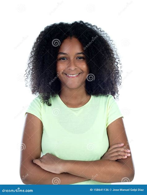 Belle Adolescente Africaine Avec De Beaux Cheveux Photo Stock Image Du Bonheur Imaginez