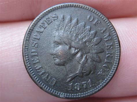 1871 Indian Head Cent Penny XF Details Diamond Showing Bold N EBay