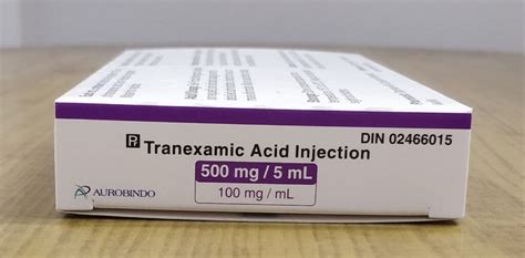 Tranexamic Acid Injection Mg Ml X Ml Ampoules Auro Pharma Canada