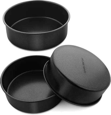 Pandp Chef 6 X 3 Inch Nonstick Cake Pan Set 2 Piece Round Baking Cake Pans For Small