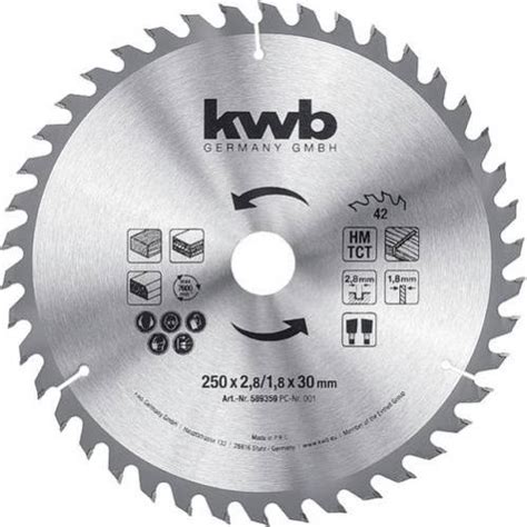 Kwb 589359 Lame De Scie Circulaire 250 X 30 Mm 1 Pc S Leroy Merlin