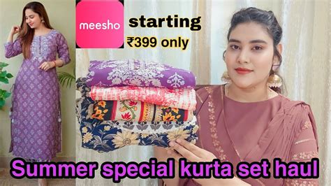 Meesho Haul 🌺 Meesho Kurta Set Haul 🌺 Meesho Summer Special Kurta Set