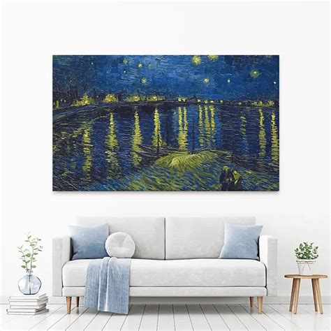 Starry Night Over The Rhône Canvas Print | Starry Night Artwork Design ...