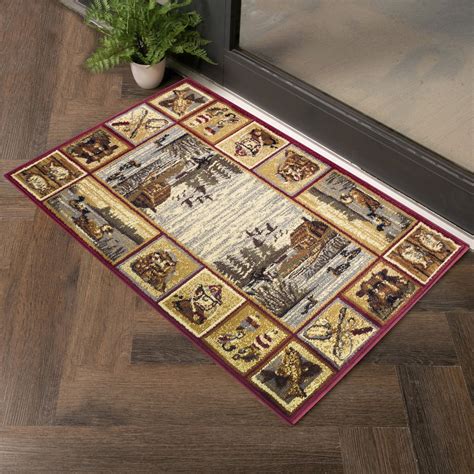 Millwood Pines Durable Polypropylene Rustic Lodge Rug For High-traffic