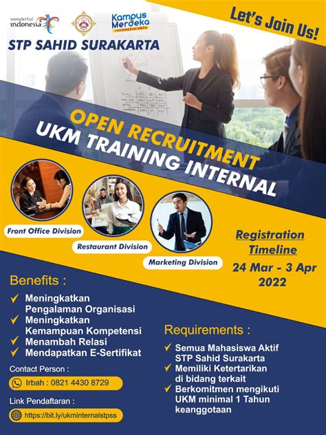 Open Recruitment Ukm Pers And Training Internal Stp Sahid Surakarta