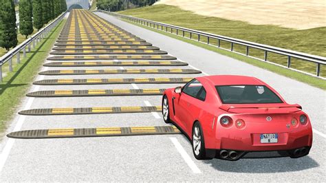 Cars Vs Speed Bumps Beamng Drive Youtube