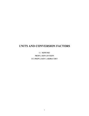 Fillable Online Its Caltech UNITS AND CONVERSION FACTORS Fax Email