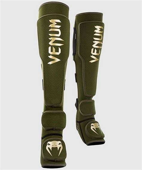 Venum Kontact Evo Shin Guards Verde-Oro