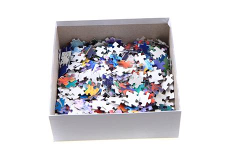 Color Puzzle In The Paper Box Stock Image Image Of Childhood Game