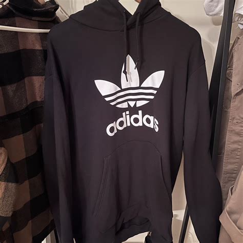 Adidas Original Black Hoodie Worn once and... - Depop