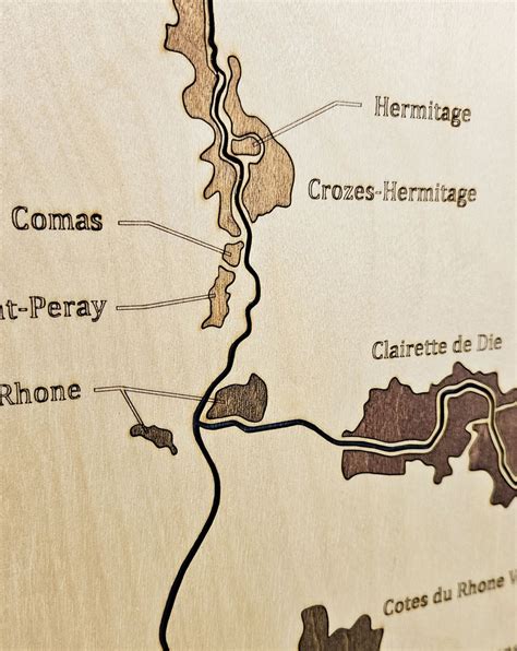 Wine Region Map, Rhone Valley France - Etsy