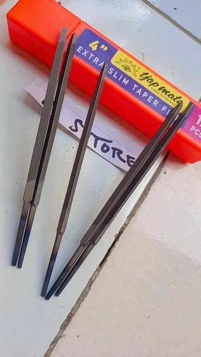 Kikir Gergaji Segitiga Inch Slim Taper Tjap Mata Original Lazada