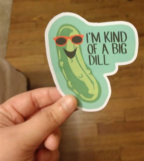 Pack Of 4 Im Kind Of A Big Dill Stickers Etsy