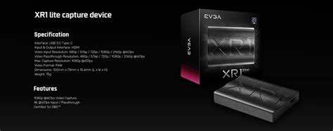 Buy EVGA XR1 Lite Capture Card Certified For OBS USB 3 0 Home