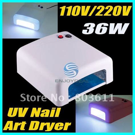 Купить новый 1 шт белый/розовый профессиональный 36w 220v УФ ногтей ...