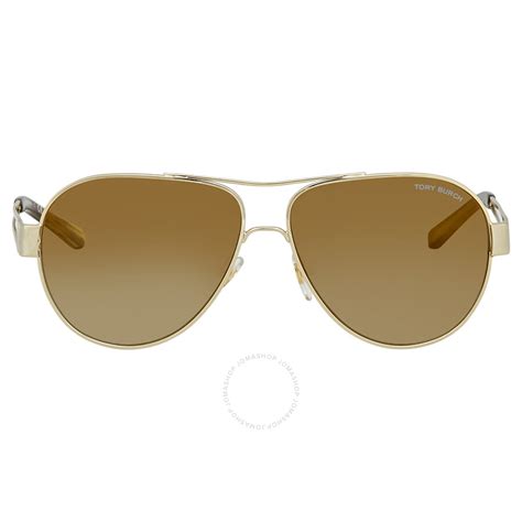 Tory Burch Gold Aviator Sunglasses Ty6060 30576e 55 Tory Burch Sunglasses Jomashop